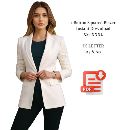 1 Button Squared Blazer